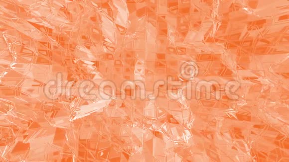 橙色低聚表面作为游戏景观多边形数字镶嵌移动环境或改变闪亮视频的预览图