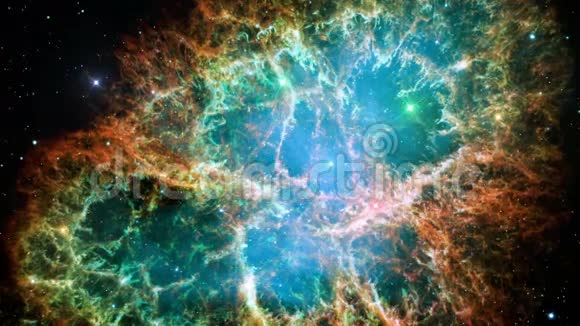 外层空间的蟹状星云视频的预览图