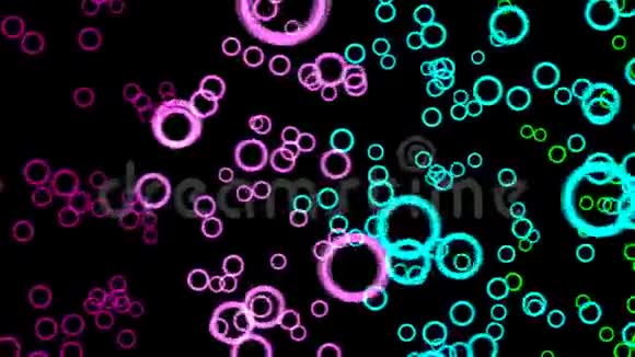 现代笔画圆圈动画彩色数码插图视频的预览图