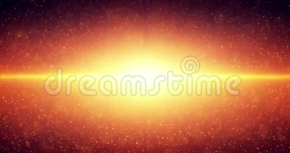 无限空间循环背景移动发光的星星有深度和透视的错觉抽象的阳光视频的预览图