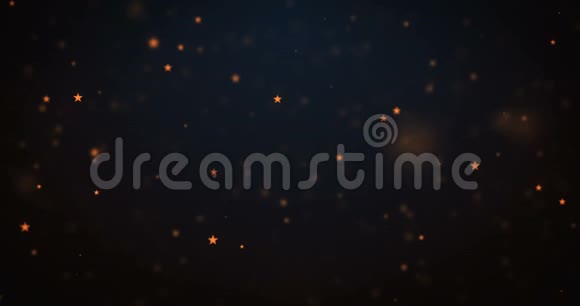 循环移动橙色恒星粒子背景视频的预览图