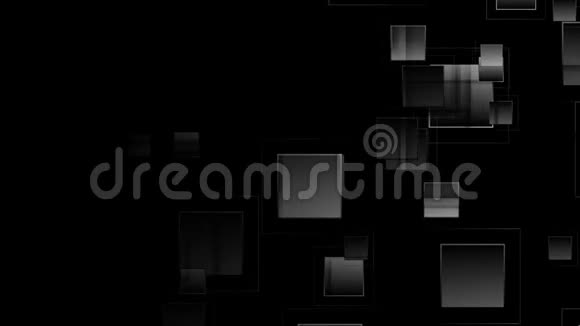 抽象黑色光面方块几何视频动画视频的预览图