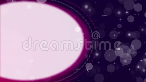 紫色背景上白色空间环的粒子视频的预览图