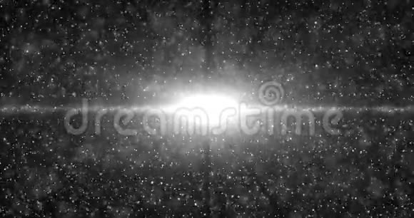 无限空间循环背景移动发光的星星有深度和透视的错觉抽象的阳光视频的预览图