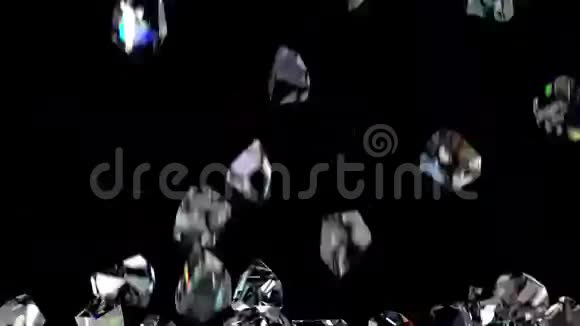 掉落的宝石填充屏幕钻石玻璃橡胶视频的预览图