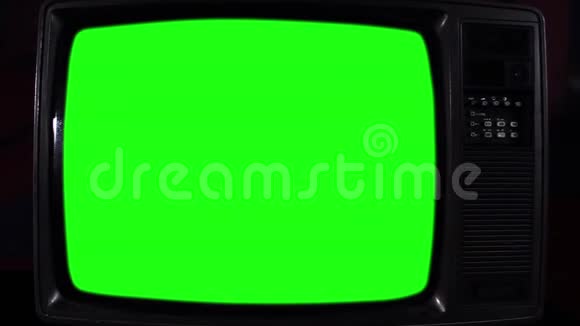 老式绿色屏幕电视视频的预览图