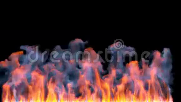 火焰与烟雾与阿尔法视频的预览图