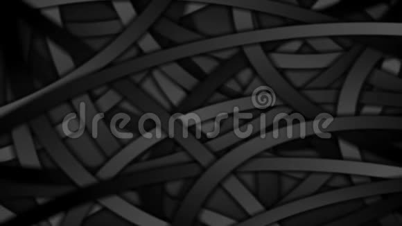 黑色弯曲条纹抽象运动背景视频的预览图