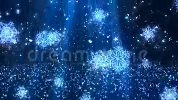 圣诞雪花闪烁2循环背景视频的预览图