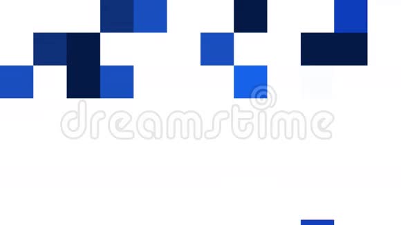 蓝色调色板方块填充白色屏幕视频的预览图