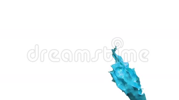 蓝色汽车油漆溅在空中3D渲染运动元素设计现实动画阿尔法面具使用卢马哑光视频的预览图