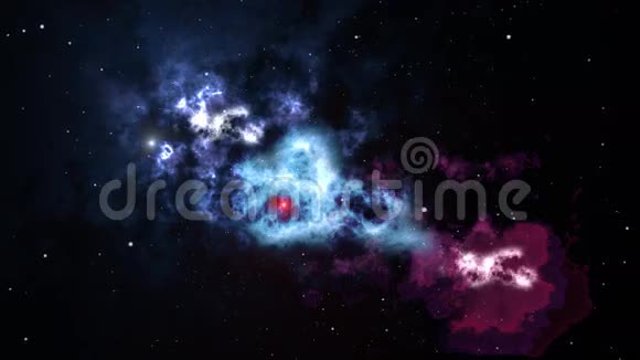 星和宇宙七彩星云气云计算机绘图视频的预览图