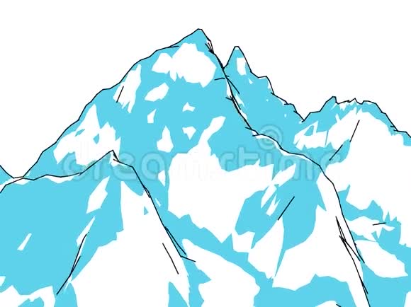 珠穆朗玛峰浮雕和高度山脉3D渲染视频的预览图