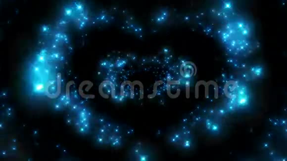 心形由闪烁的星星跳动漂亮的循环三维动画高清1080视频的预览图