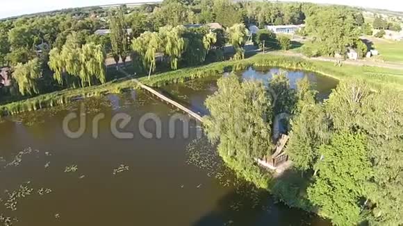 湖边有树的住宅视频的预览图