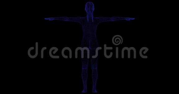 在黑色背景上旋转的女性身体视频的预览图