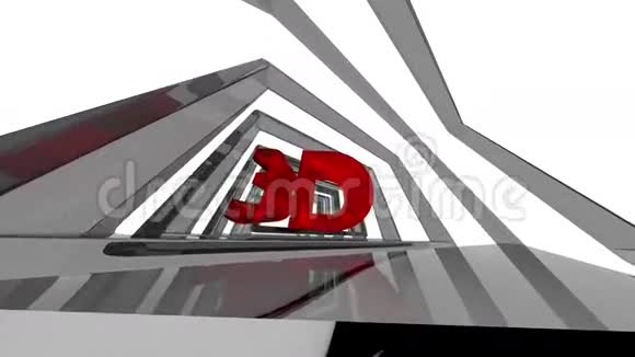 大红色三维设计无限变焦效果视频的预览图