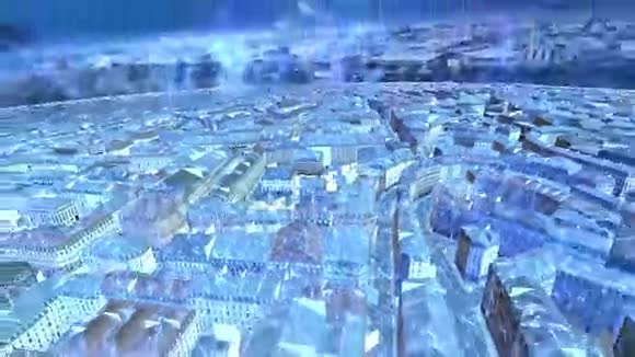 三维城市位于海洋之下视频的预览图