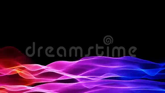 抽象软波背景彩色波运动流动动画视频的预览图