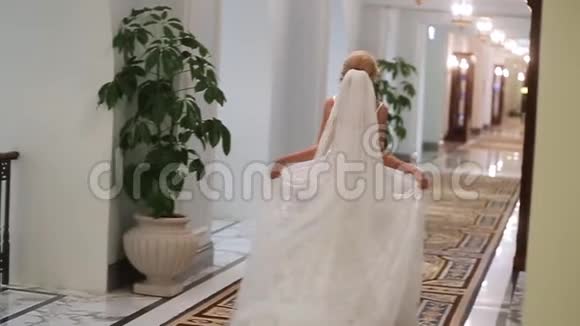 新娘在宫殿里散步视频的预览图