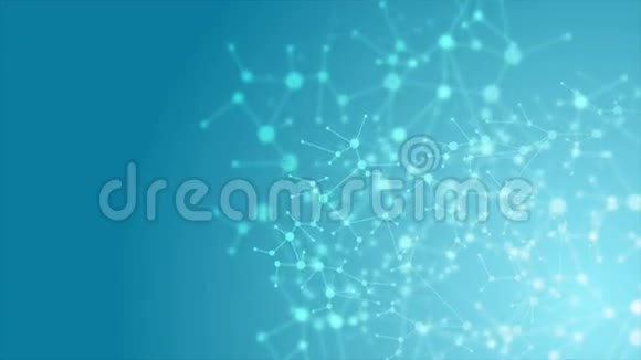 蓝色DNA分子结构动画背景视频的预览图