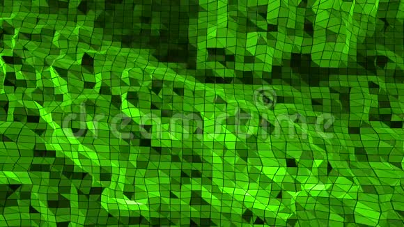 绿色低聚背景脉动摘要低聚表面作为空间背景在时尚的低聚设计多边形视频的预览图