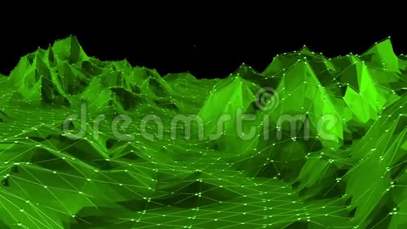 绿色低聚背景挥手抽象低聚表面作为未来环境时尚低聚设计视频的预览图