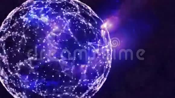 在恒星背景上旋转星系动画视频的预览图