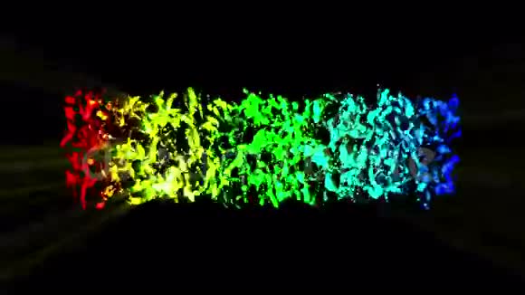 抽象的彩色能量脉动与光线视频的预览图