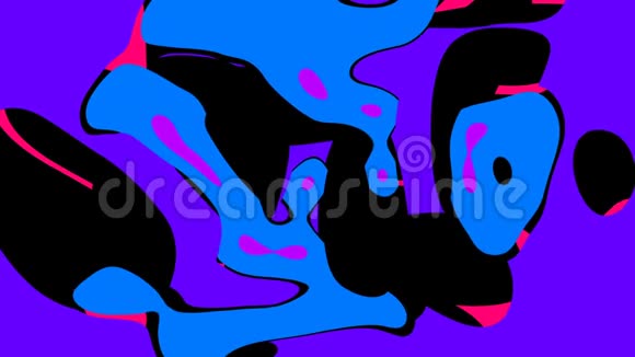 数字大理石花纹明亮抽象三维计算机生成背景彩色液体调色板网格背景视频的预览图