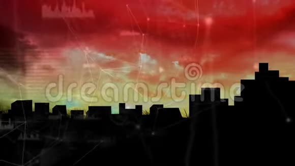日落时的城市天际线视频的预览图