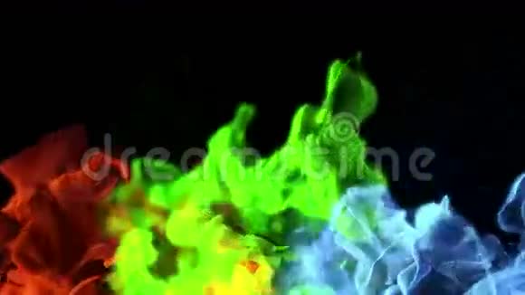 抽象莫特利火焰粒子动画循环视频的预览图