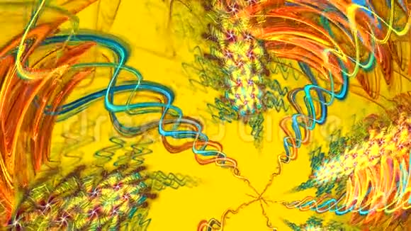抽象的彩色形状像旋转木马一样旋转很详细视频的预览图