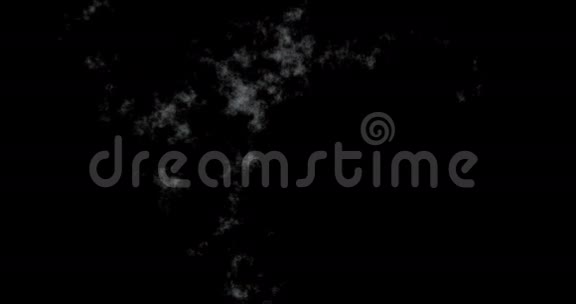 抽象的数字完美的烟雾像雾一样缓慢地漂浮在太空中对抗黑色视频的预览图