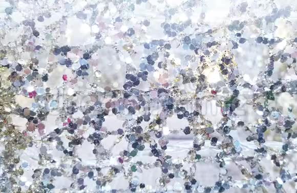 闪闪发光的节日雪冬季装饰背景视频的预览图
