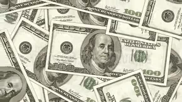 百元钞票作为背景视频的预览图