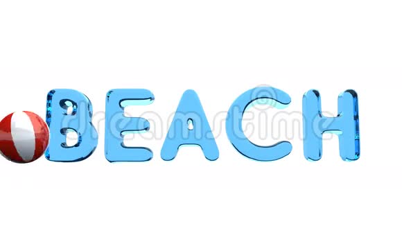 沉重的单词海滩视频的预览图