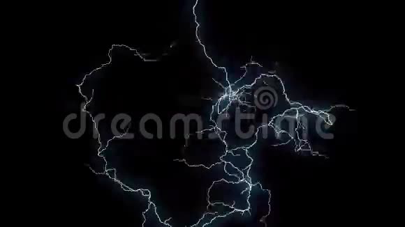 动画闪电雷电飓风用于视频编辑视频的预览图