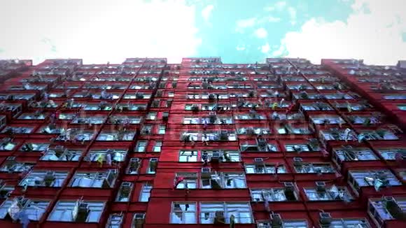 贫穷的公寓房透视天空3D渲染4k视频的预览图
