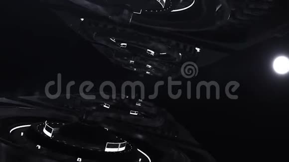 三维宇宙飞船太空船的未来动画视频的预览图