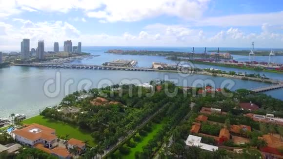 空中视频星岛迈阿密海滩视频的预览图