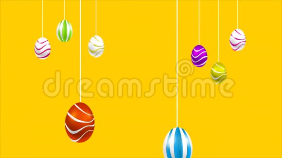彩蛋挂在复活节的背景上视频的预览图