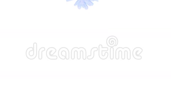 白色背景下蓝色墨水滴在水中三维渲染体素图形烟雾计算机模拟视频的预览图