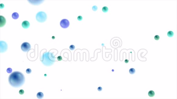 蓝色抽象球泡泡视频动画视频的预览图