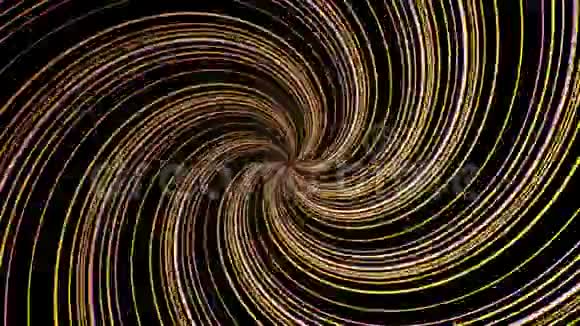 彩色催眠螺旋虹膜涡抽象运动背景用于音乐视频五颜六色的圆形螺旋视频的预览图