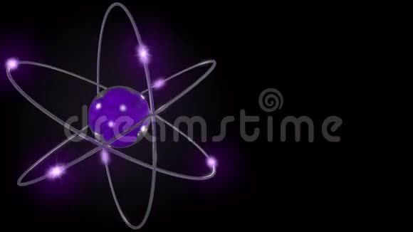 紫色程式化原子和电子轨道视频的预览图