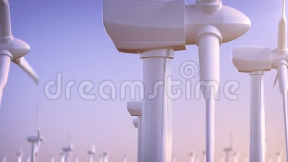 风力涡轮机的旋转风车的侧面视频的预览图