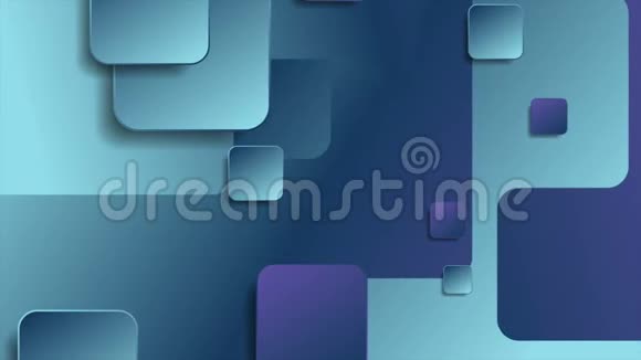 蓝色和紫色几何方块视频动画视频的预览图