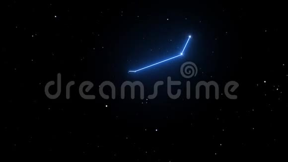 美丽的星夜背景上的摩羯星座视频的预览图
