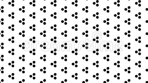 黑白图形与几何图形移动与缩放各种大小和移动锚点从顶部视频的预览图